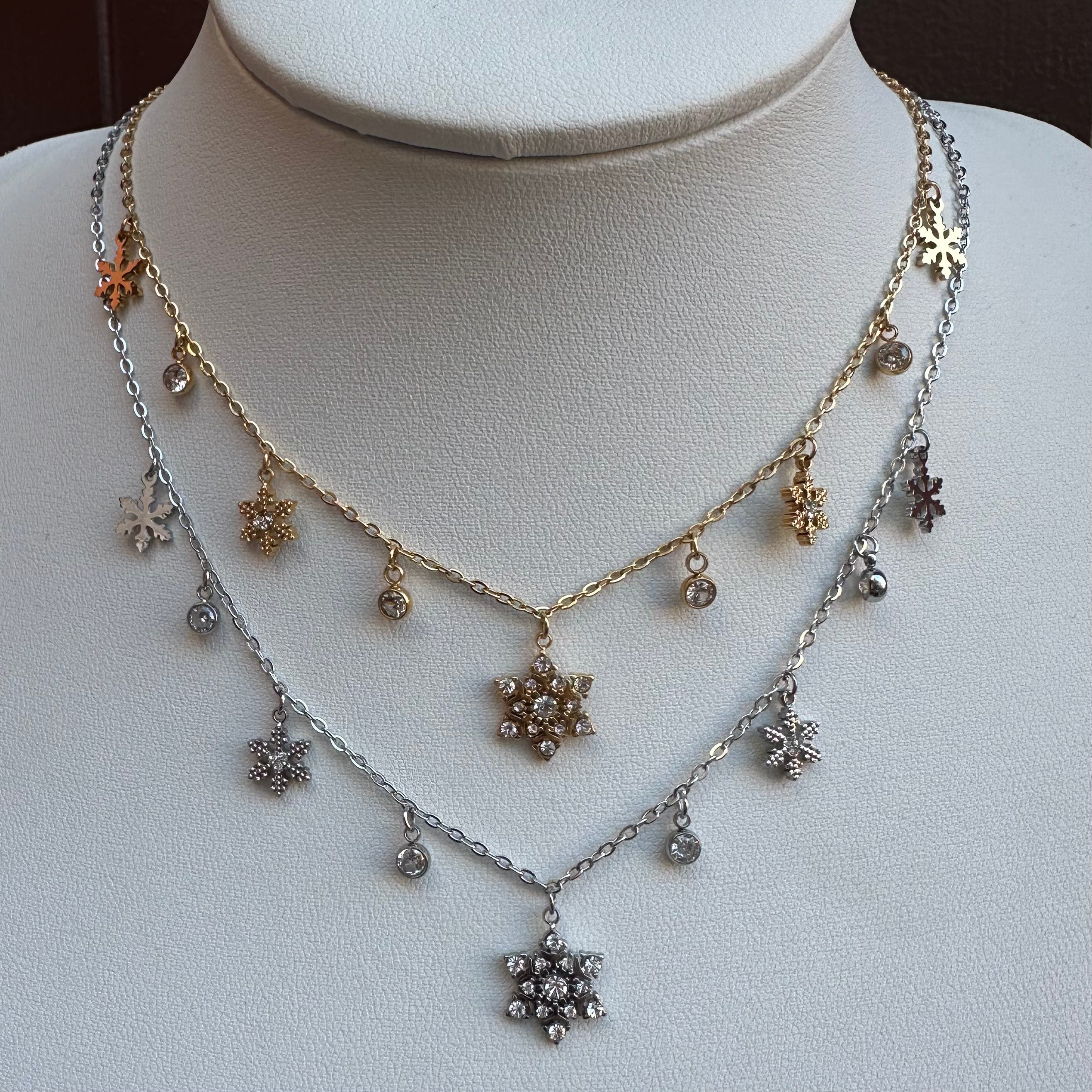EVER FAITH Set Gioielli Donna, Cristallo Austriaco Inverno Fiocco