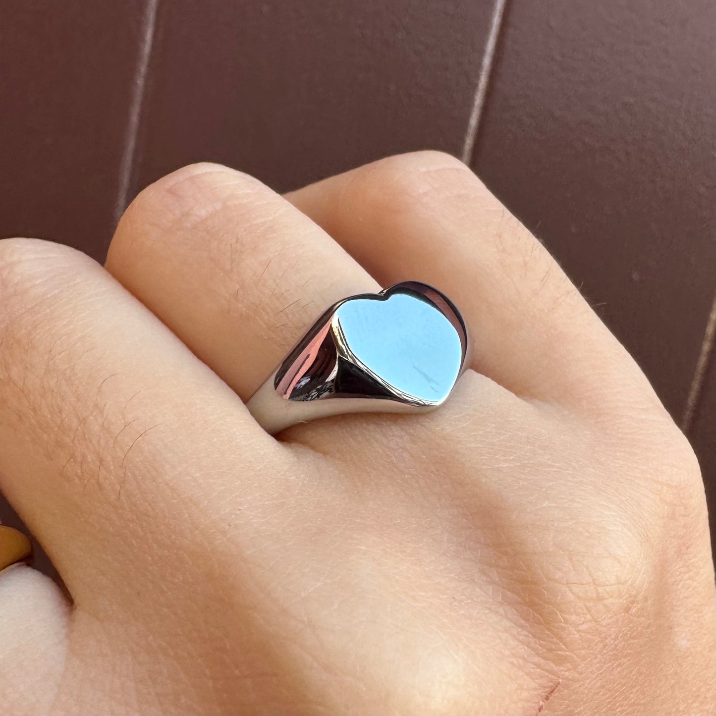 Anello chevalier a cuore