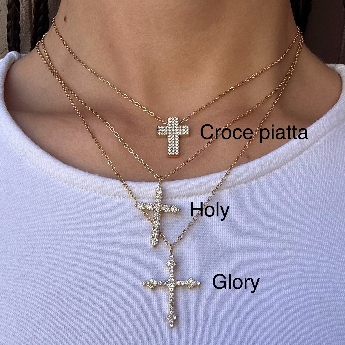 Collana Croce piatta