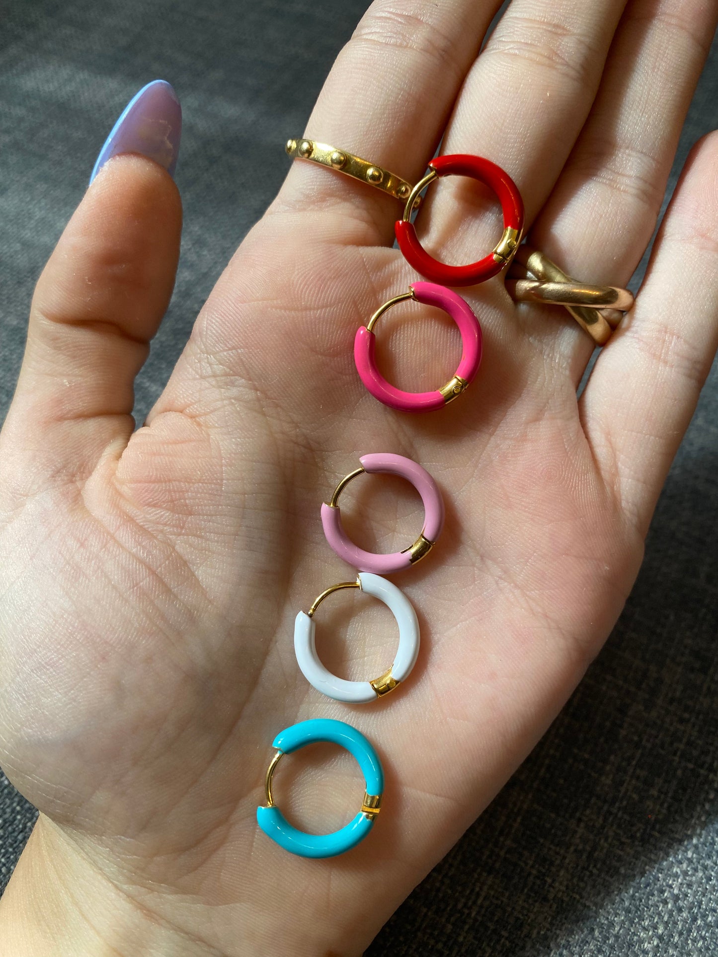 Mono-orecchini Color Hoops
