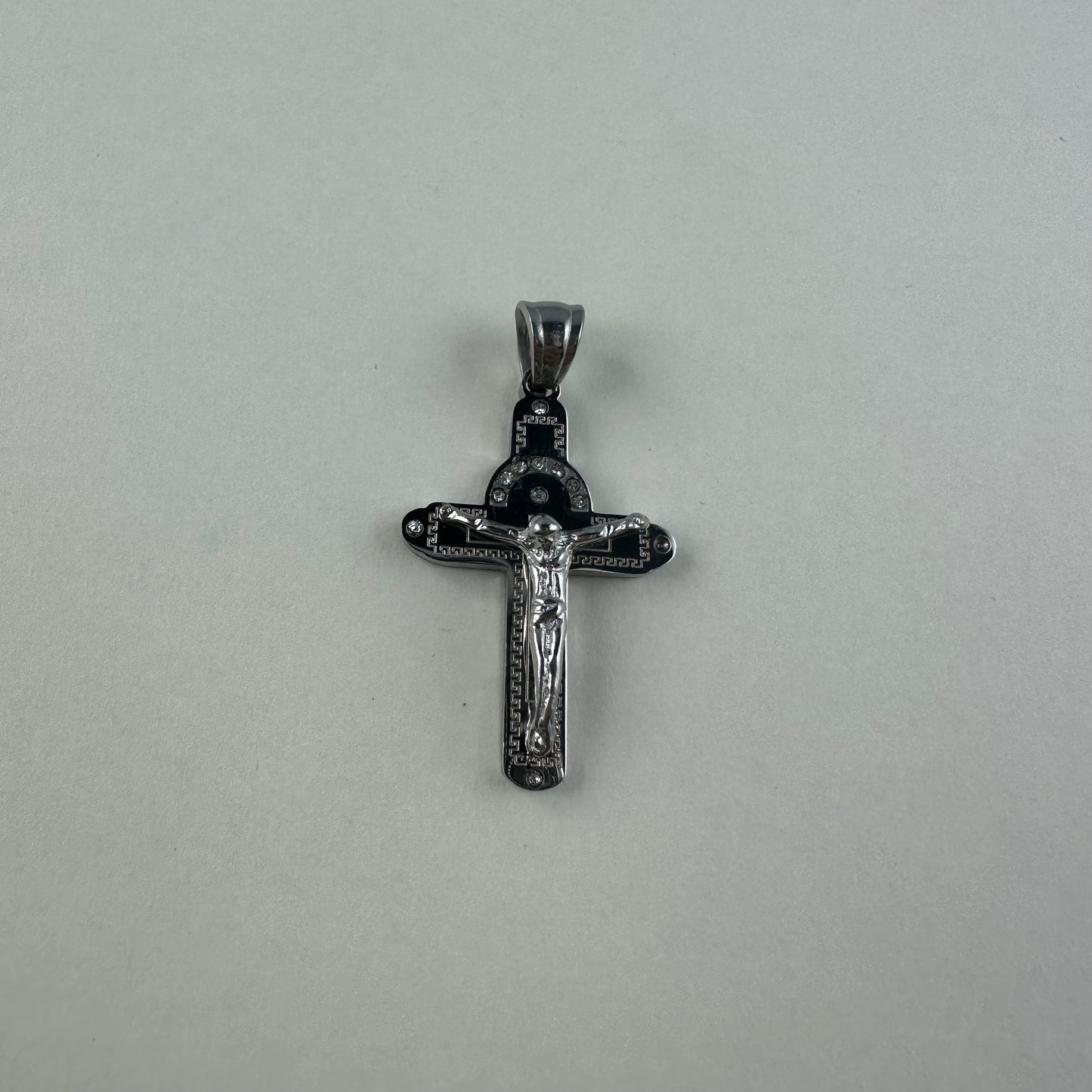 Ciondolo Christus con brillantini