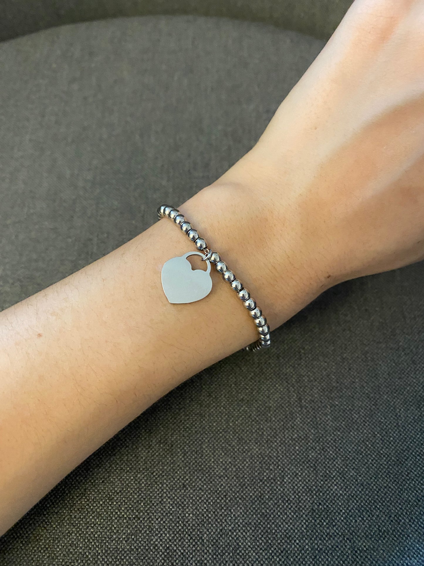 Bracciale a pallini con cuoricino