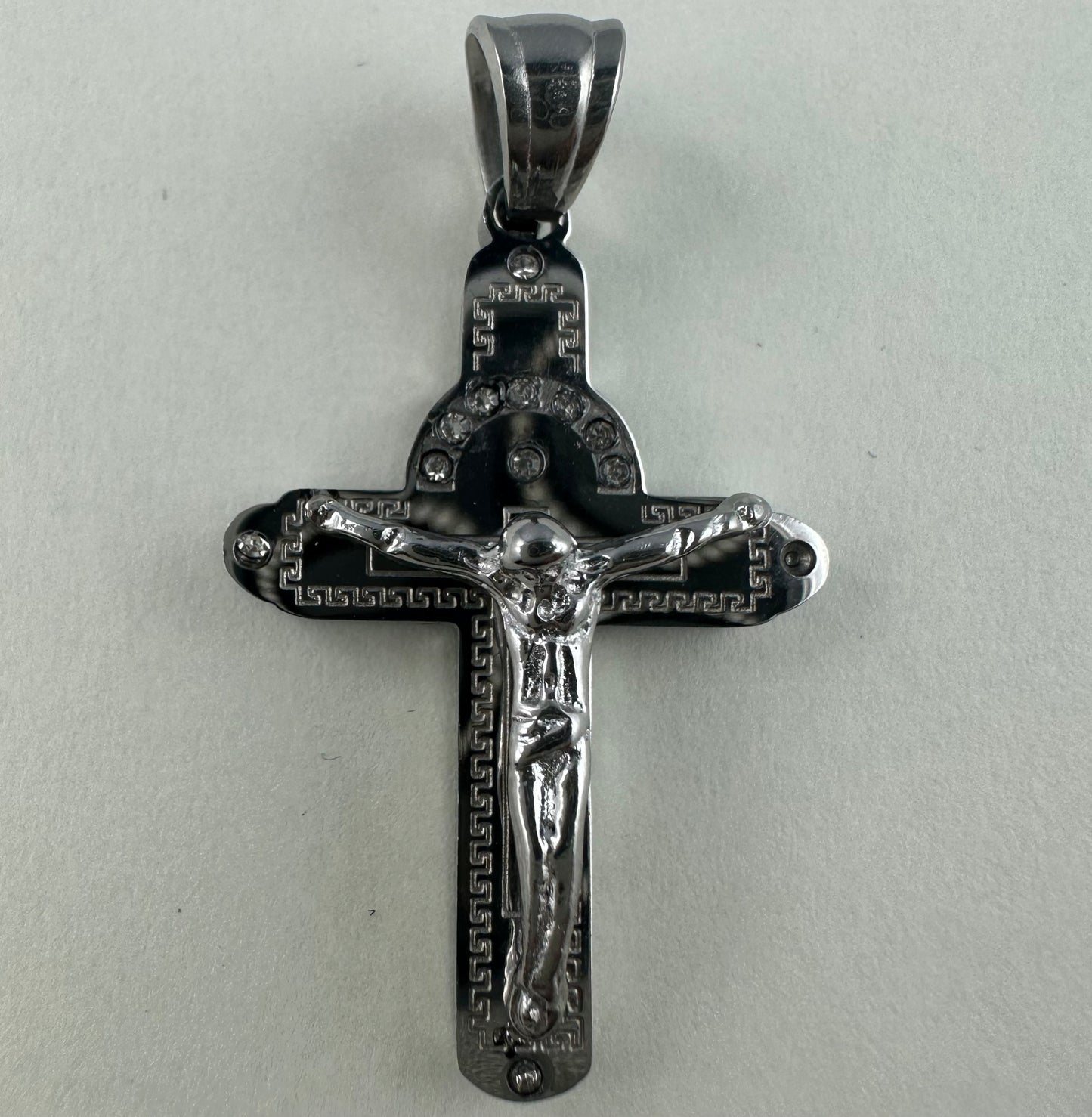 Ciondolo Christus con brillantini