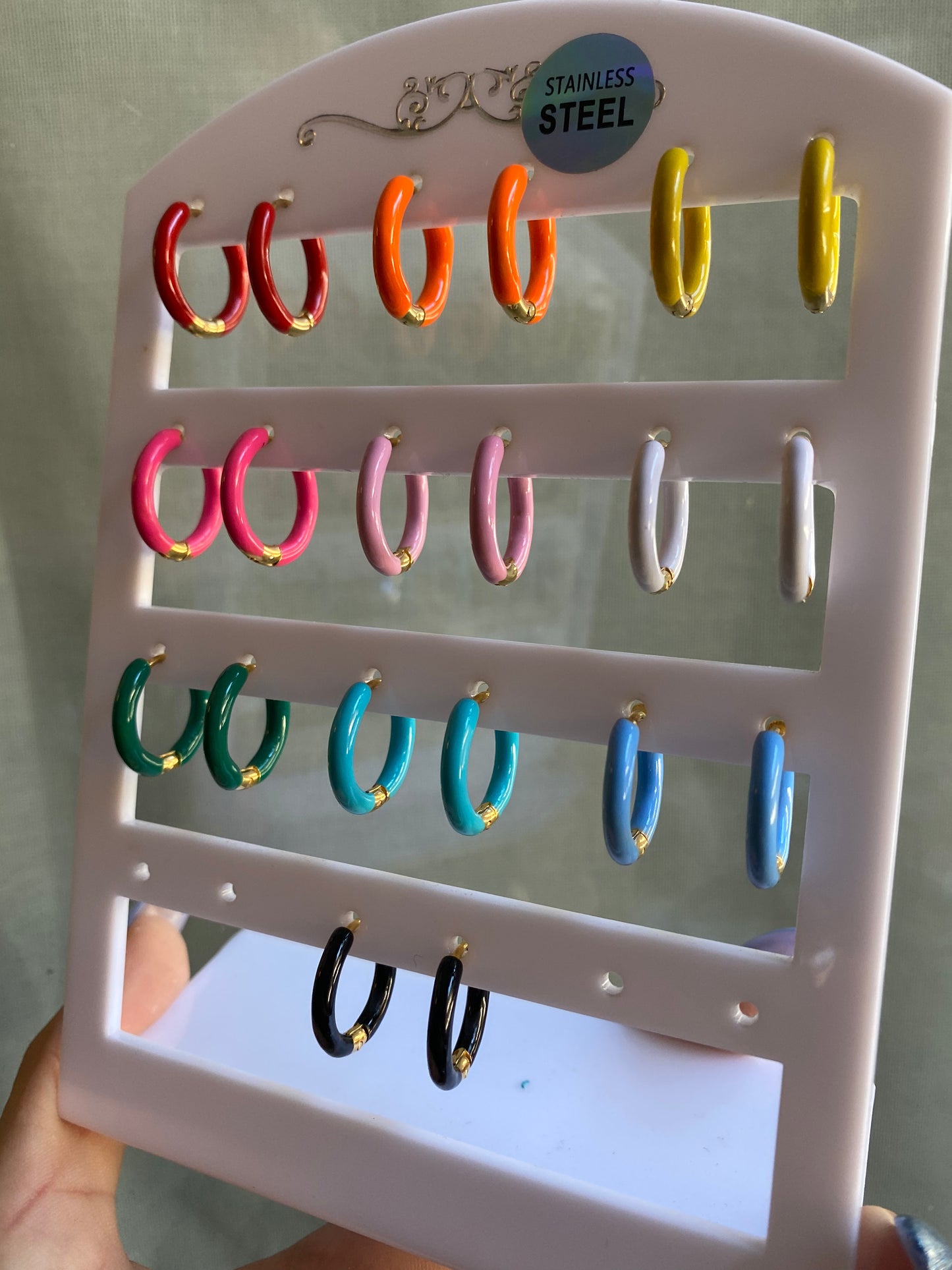 Mono-orecchini Color Hoops
