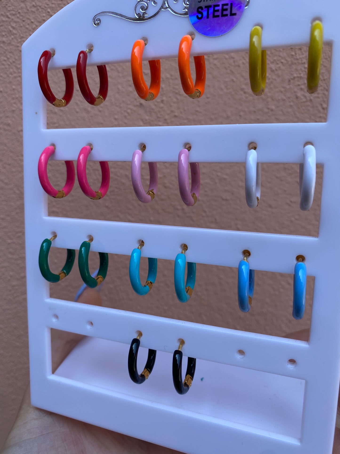Mono-orecchini Color Hoops