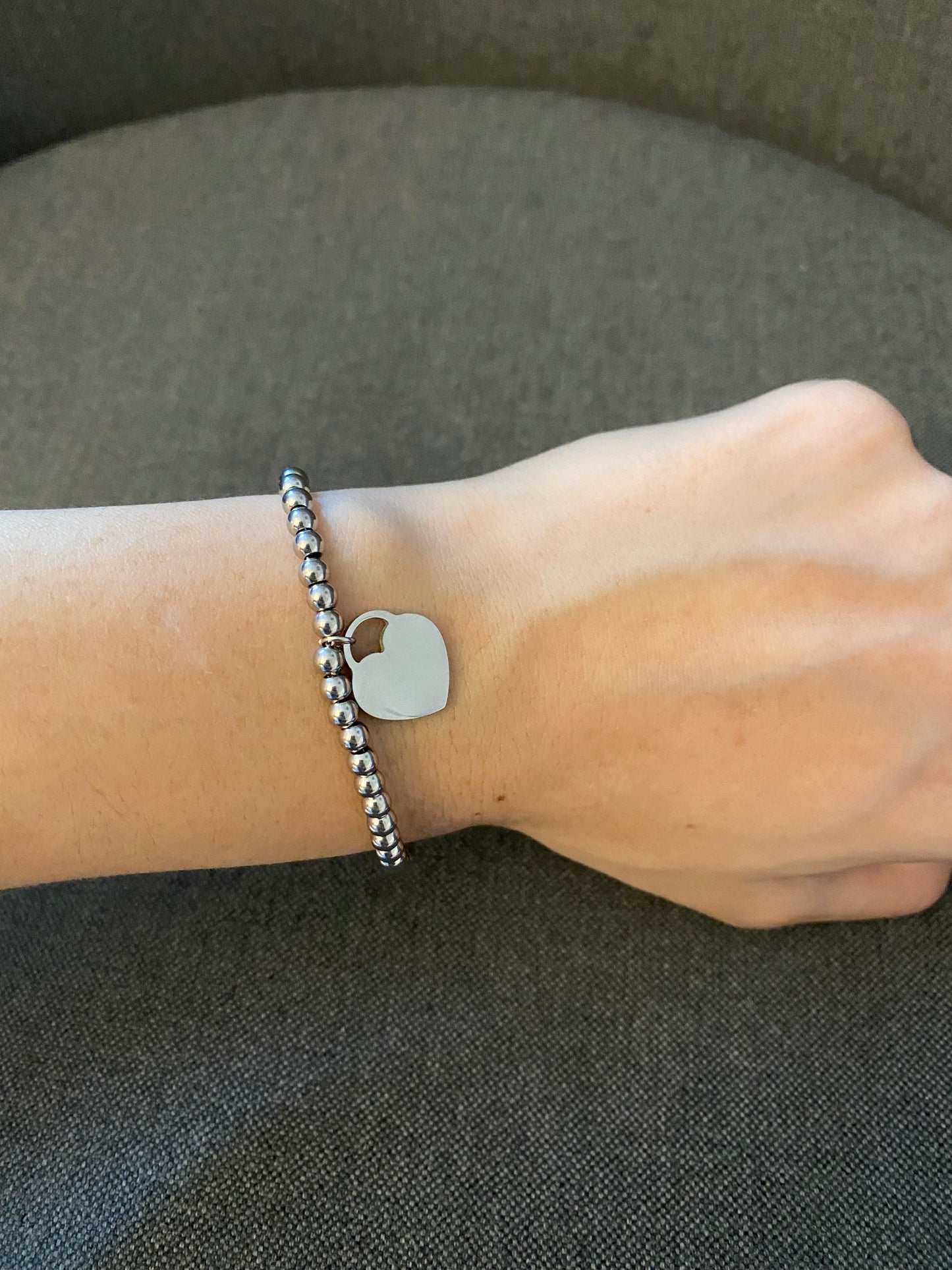 Bracciale a pallini con cuoricino