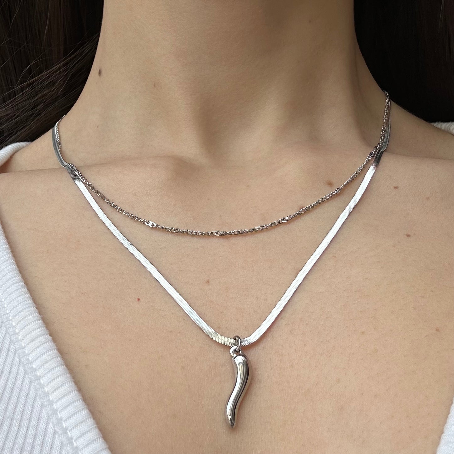 Collana Peperoncino doppio filo