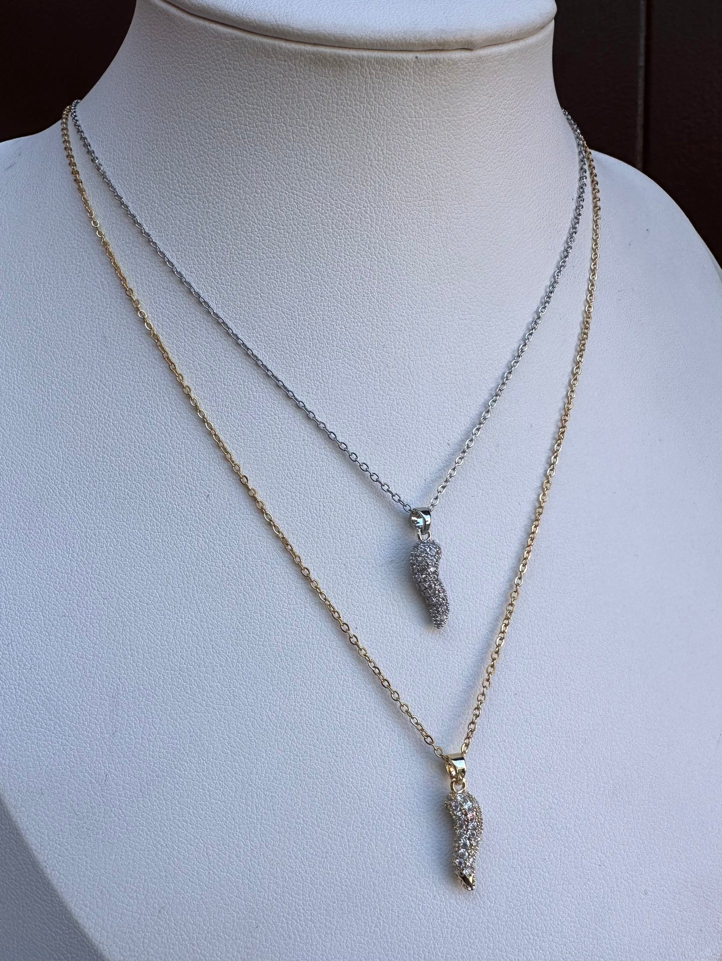 Collana Peperoncino strass