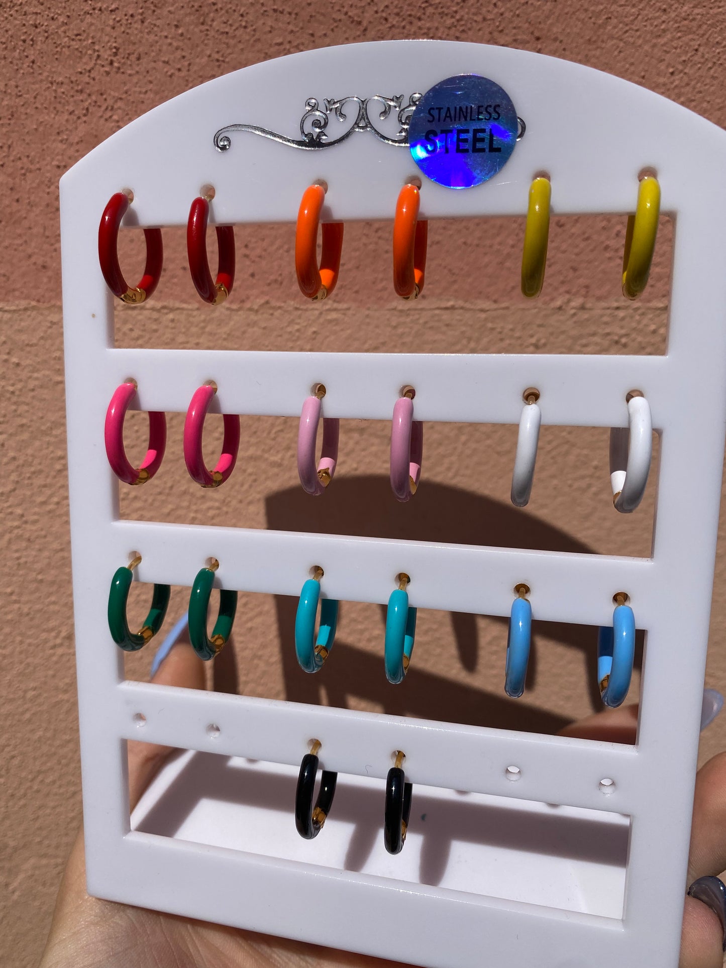 Mono-orecchini Color Hoops