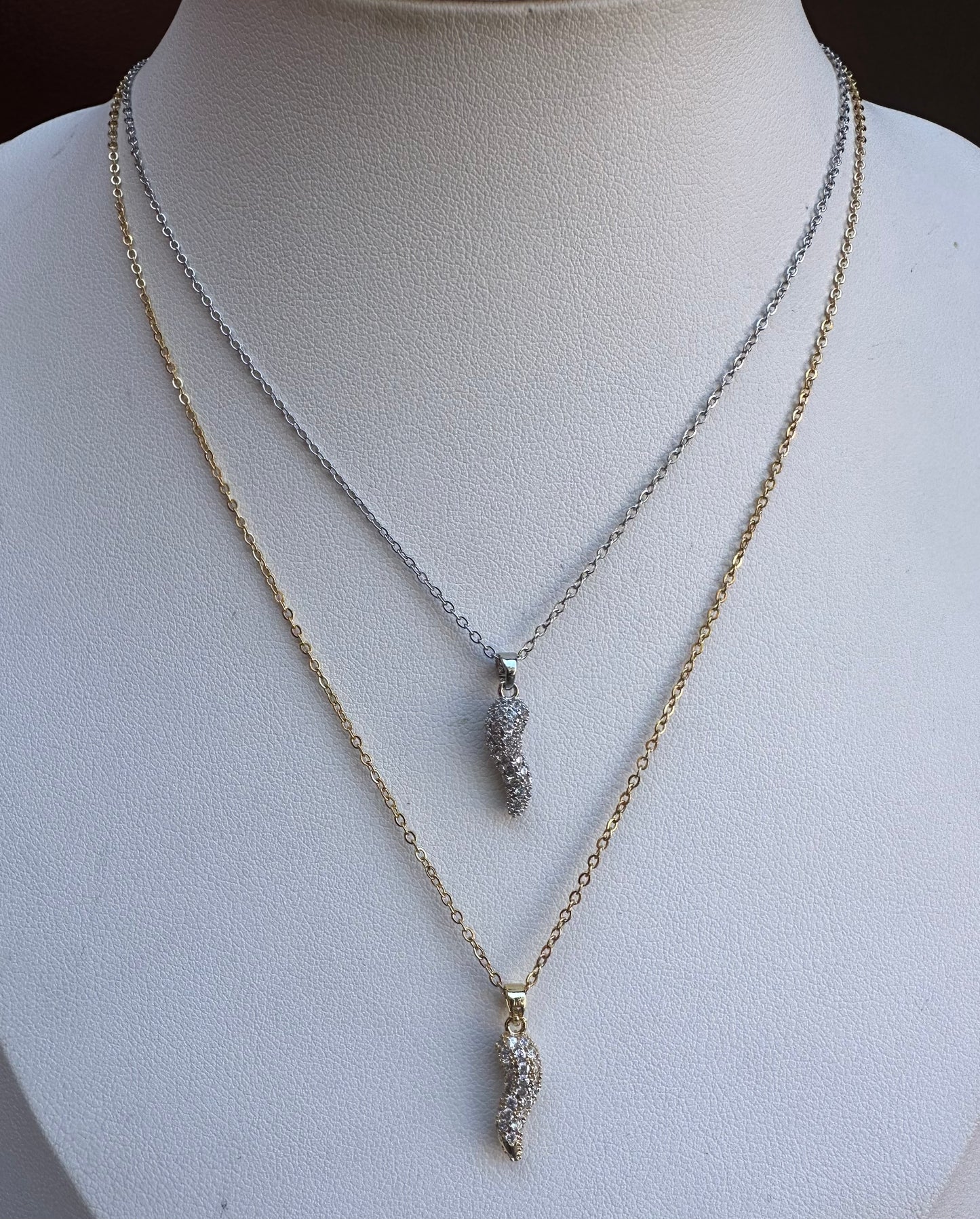 Collana Peperoncino strass