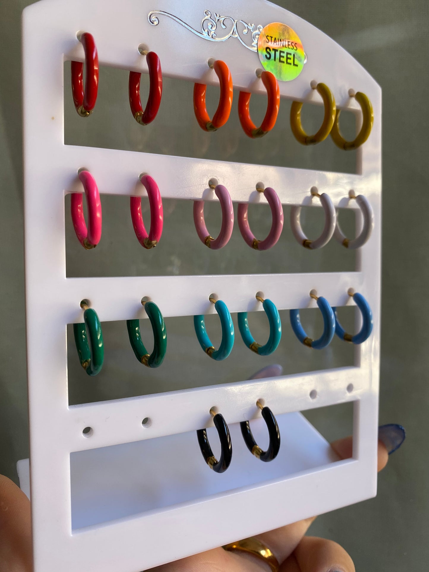Mono-orecchini Color Hoops