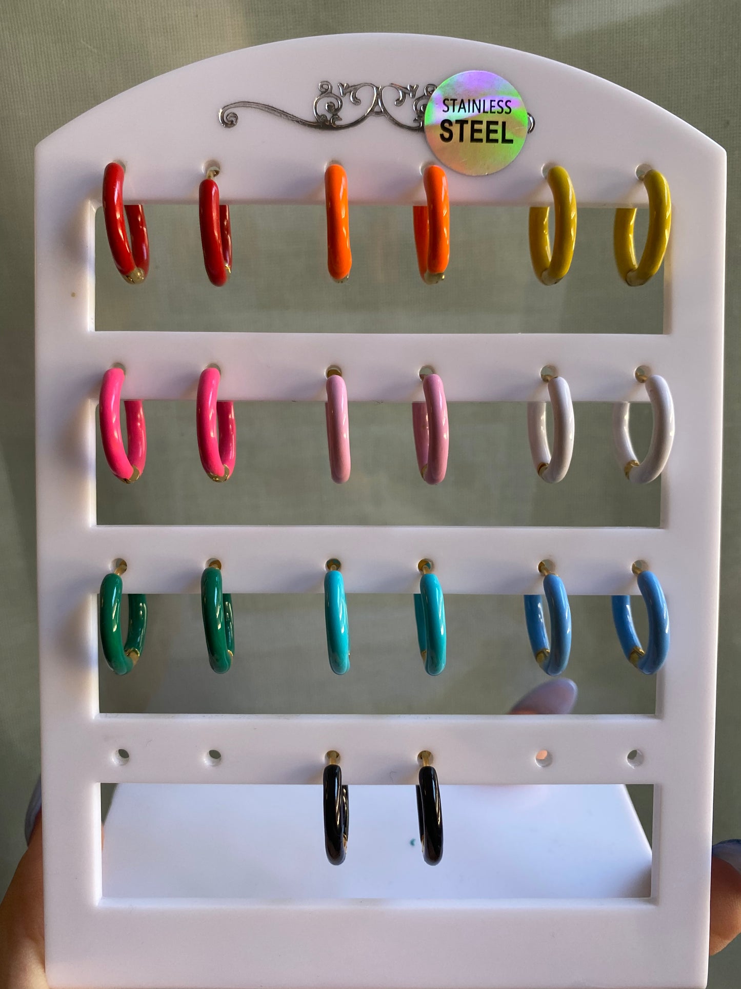 Mono-orecchini Color Hoops
