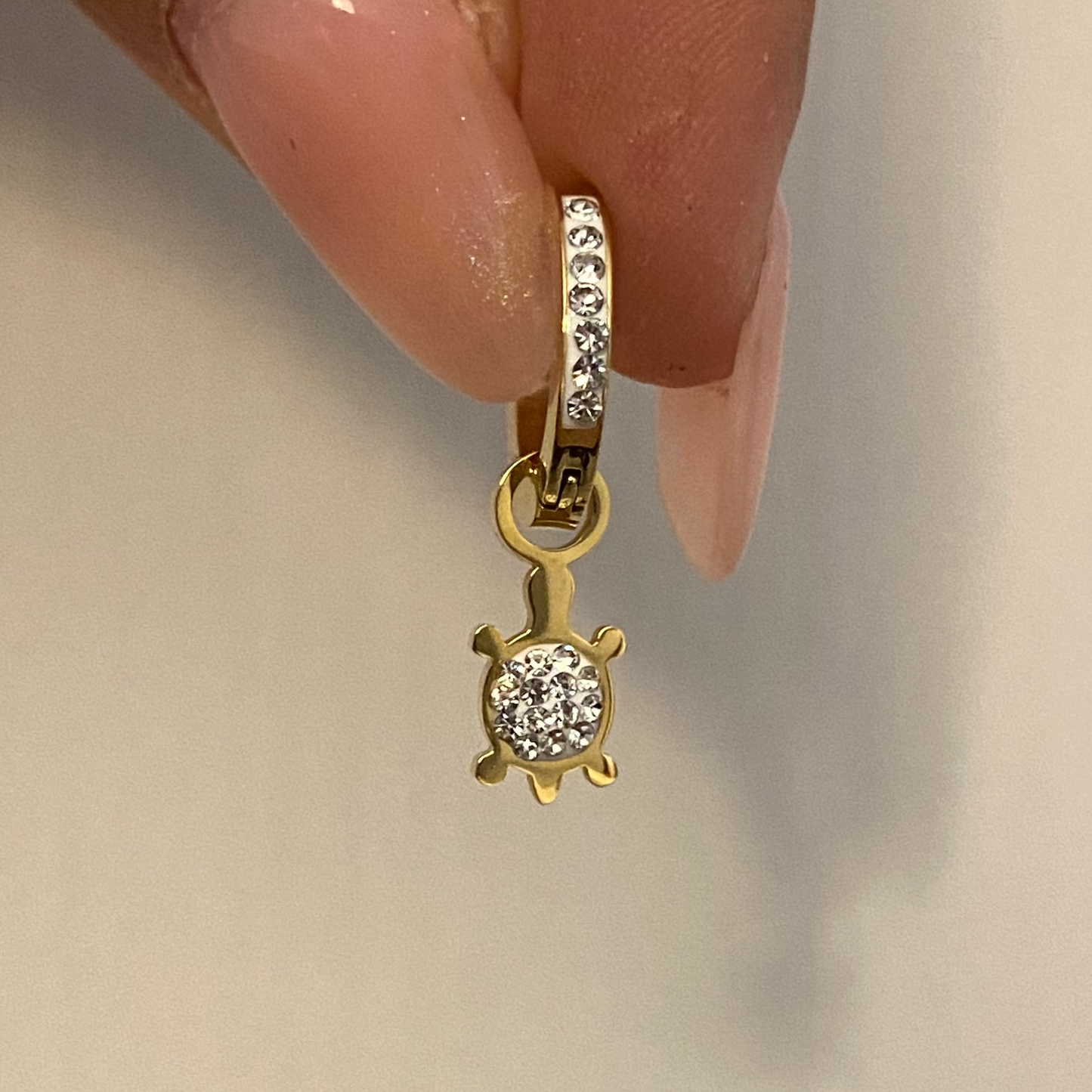 Mono-orecchini Tartaruga strass
