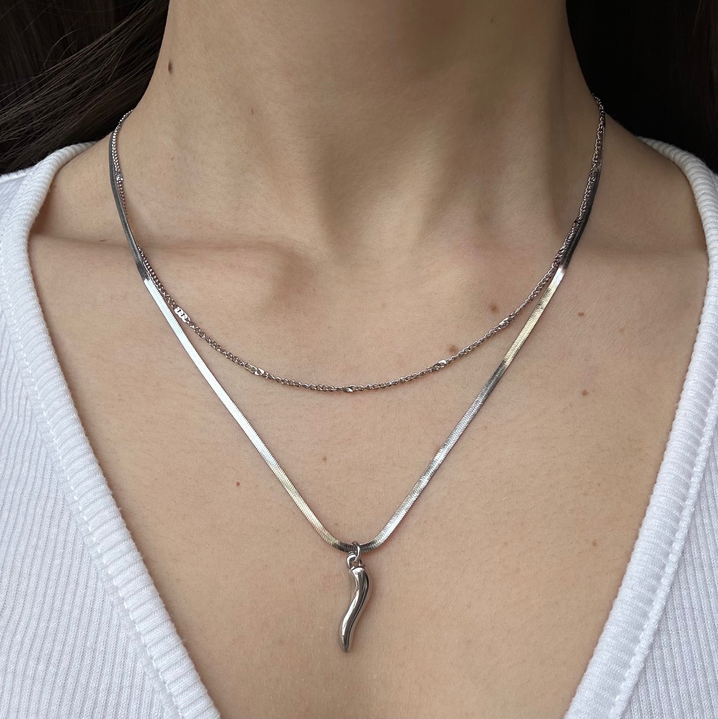 Collana Peperoncino doppio filo