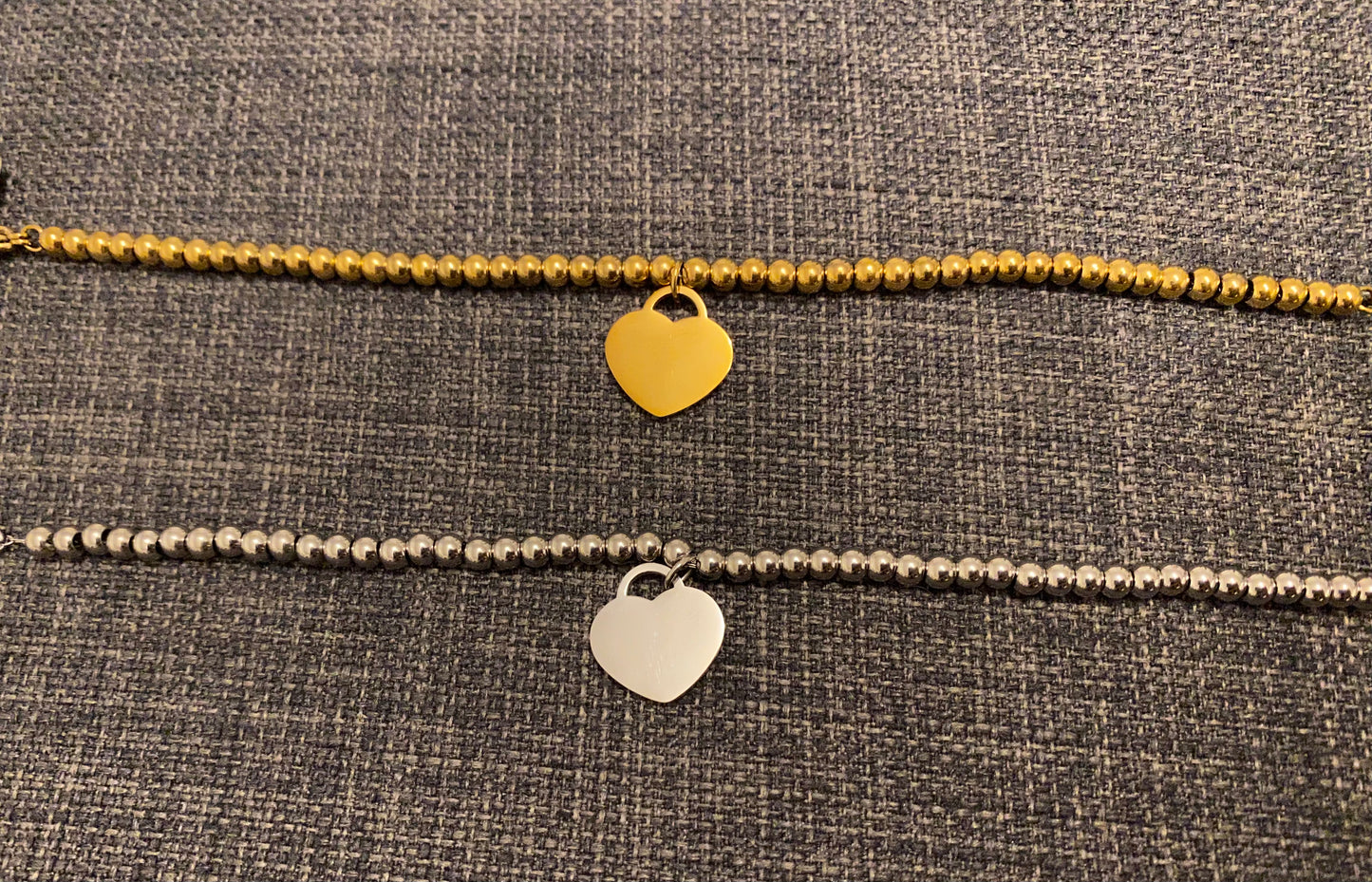 Bracciale a pallini con cuoricino