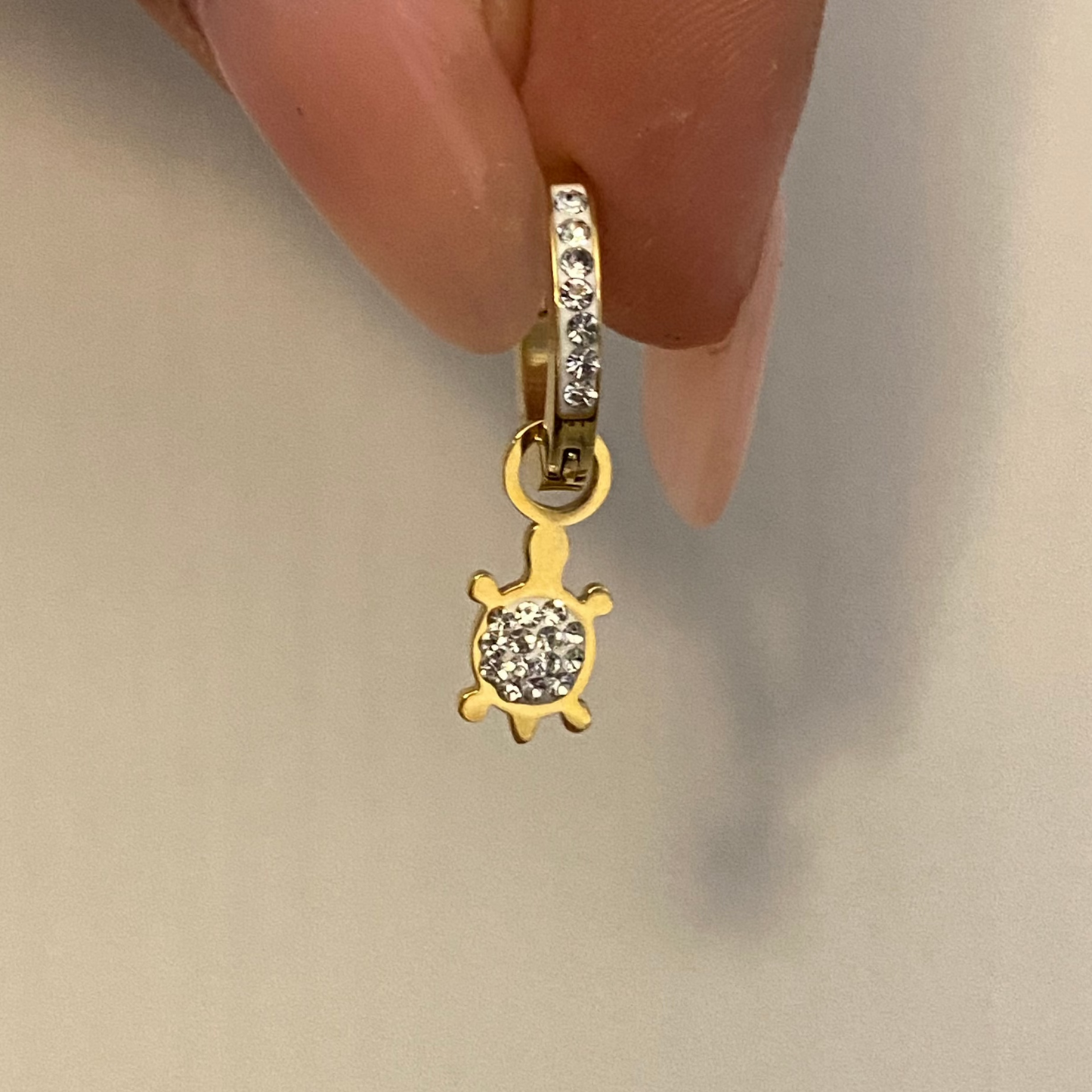 Mono-orecchini Tartaruga strass