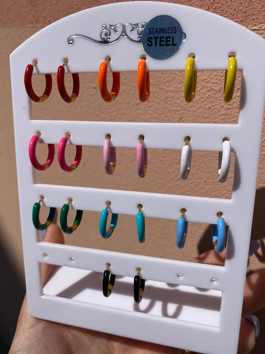 Mono-orecchini Color Hoops