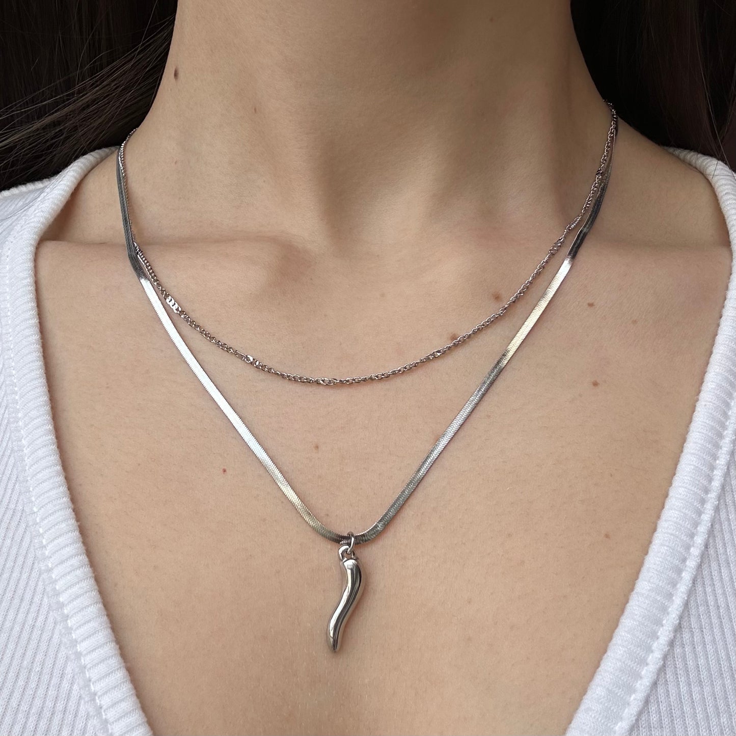 Collana Peperoncino doppio filo