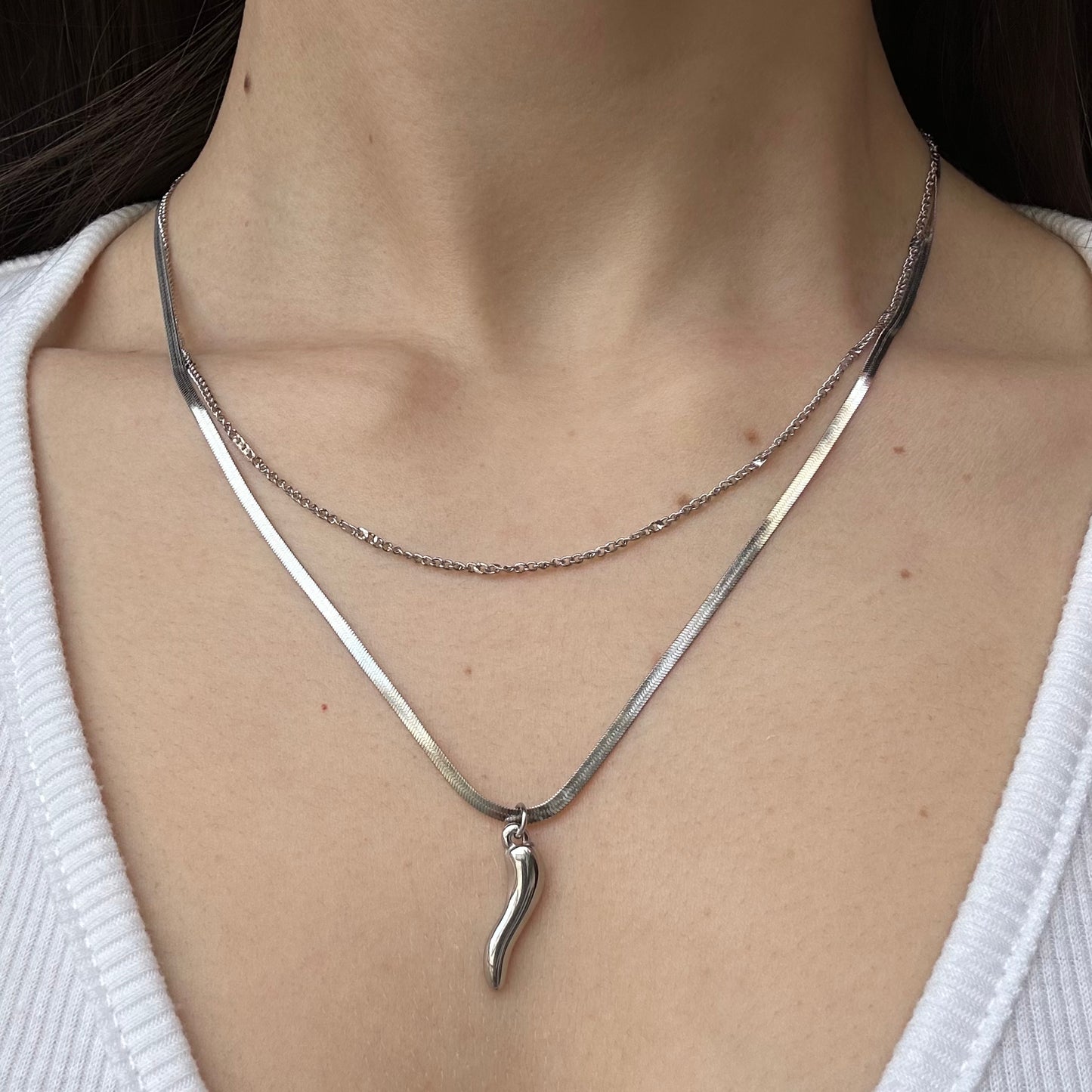 Collana Peperoncino doppio filo