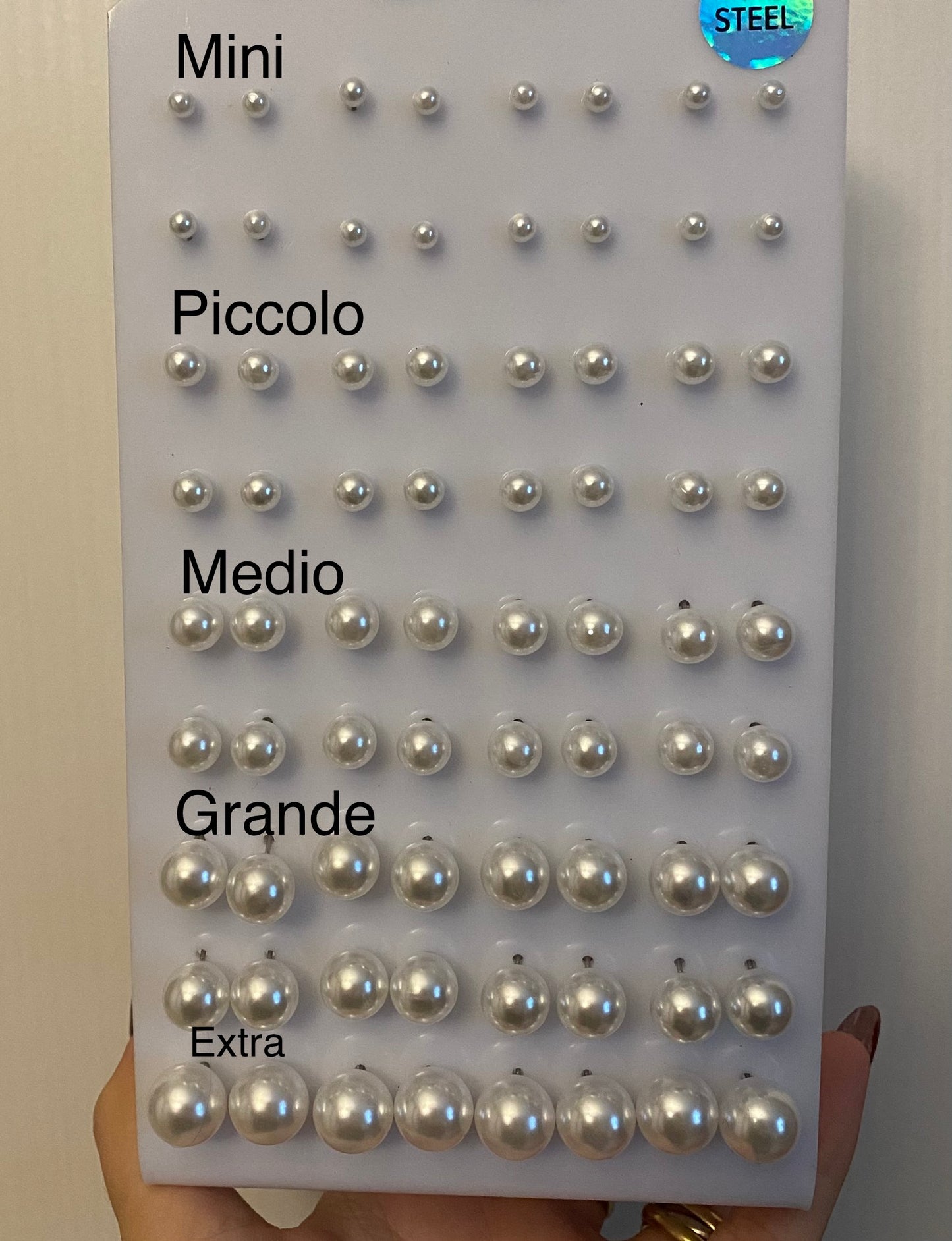 Mono-orecchini Perla al lobo