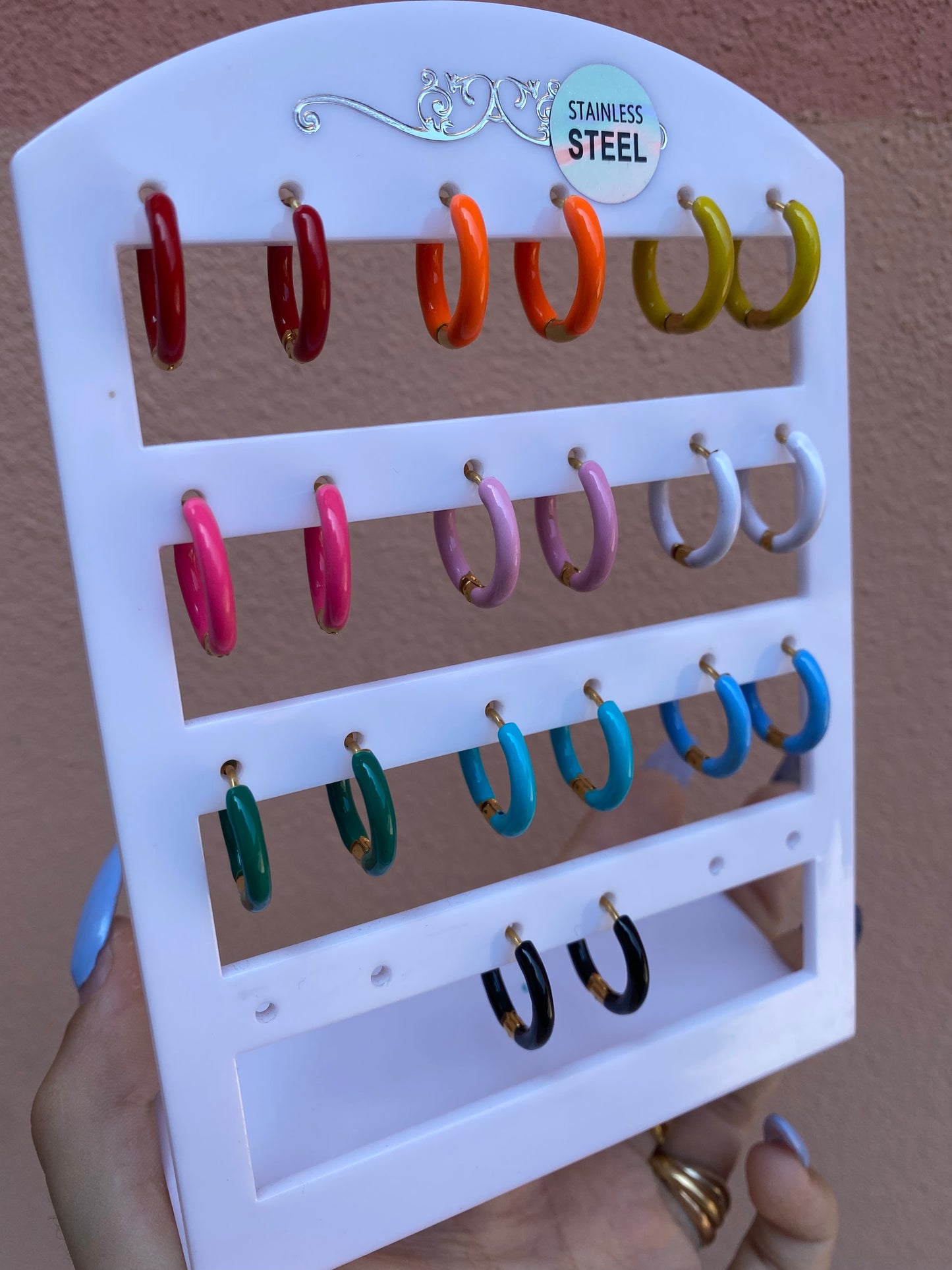 Mono-orecchini Color Hoops