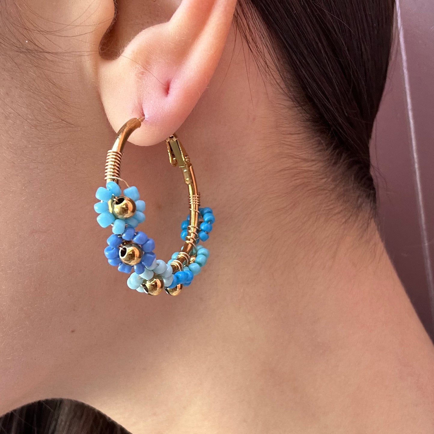 Orecchini Daisy a cerchio special edition