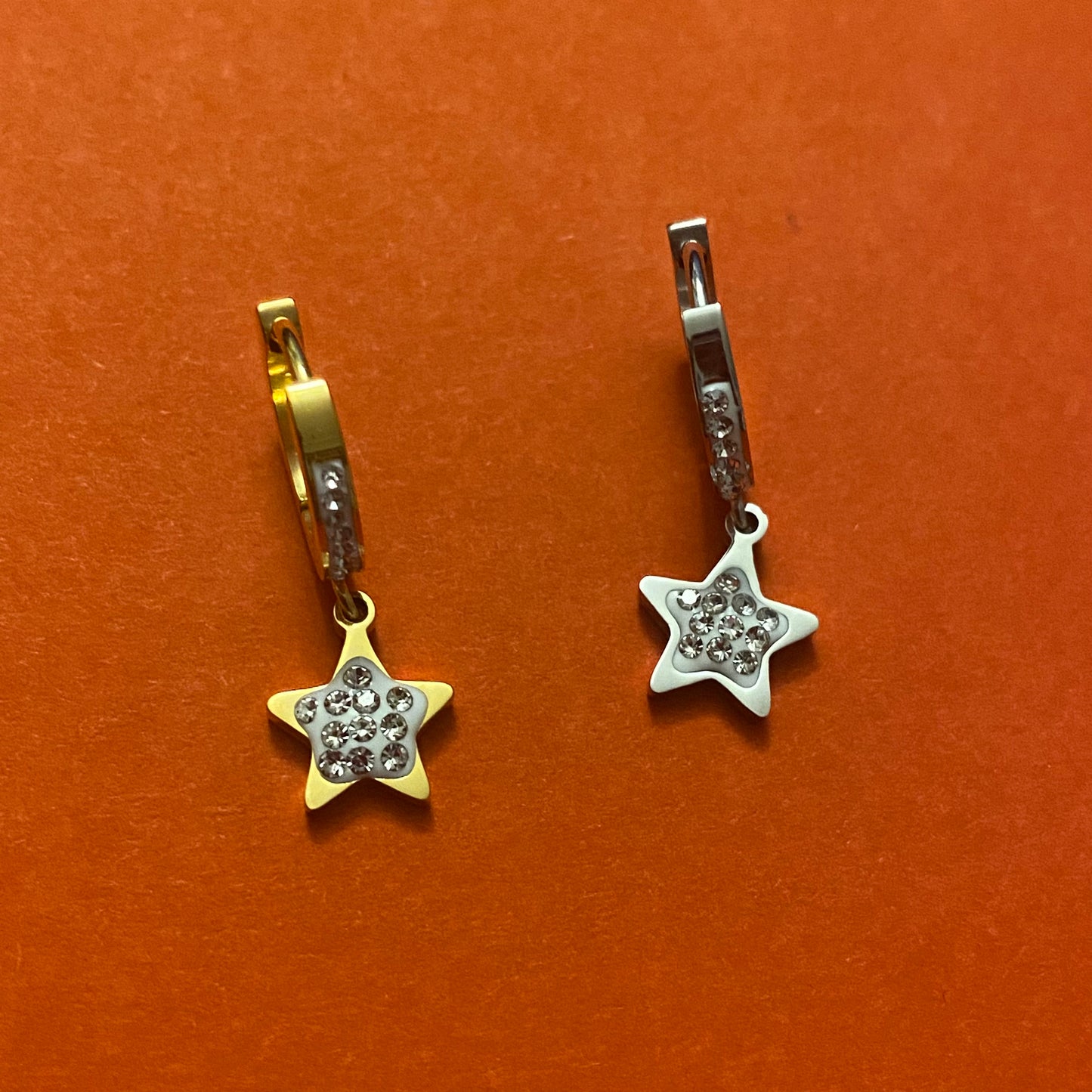 Mono-orecchini Stella strass