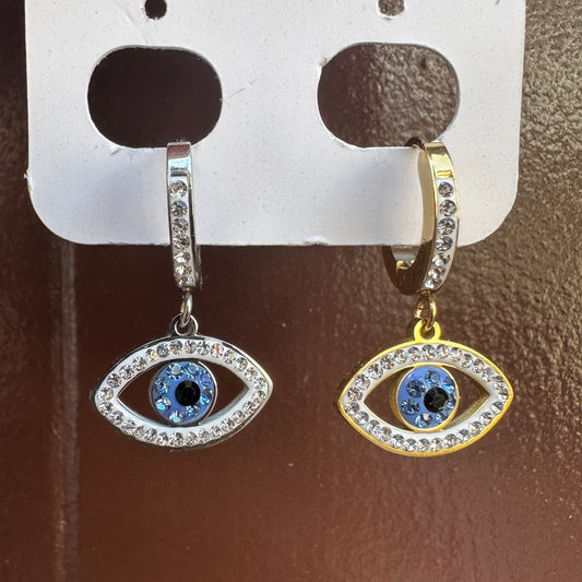 Mono-orecchini Eye strass