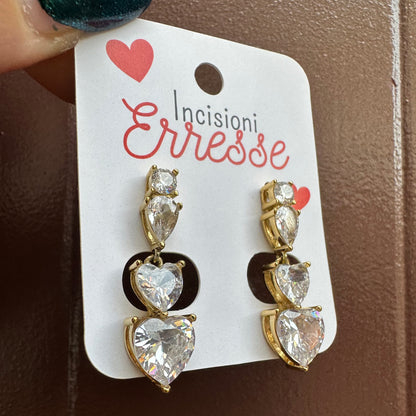 Orecchini Heart pendenti