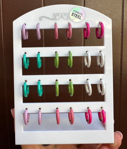 Mono-orecchini Pastel Hoops