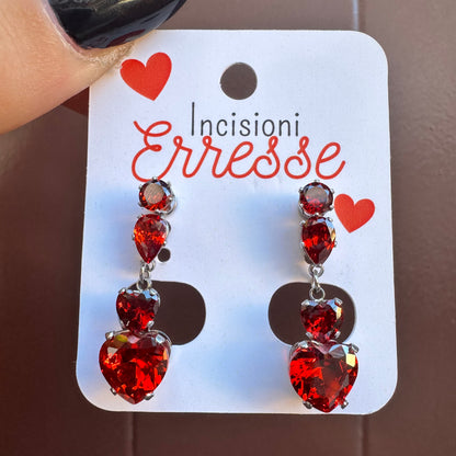 Orecchini Heart pendenti