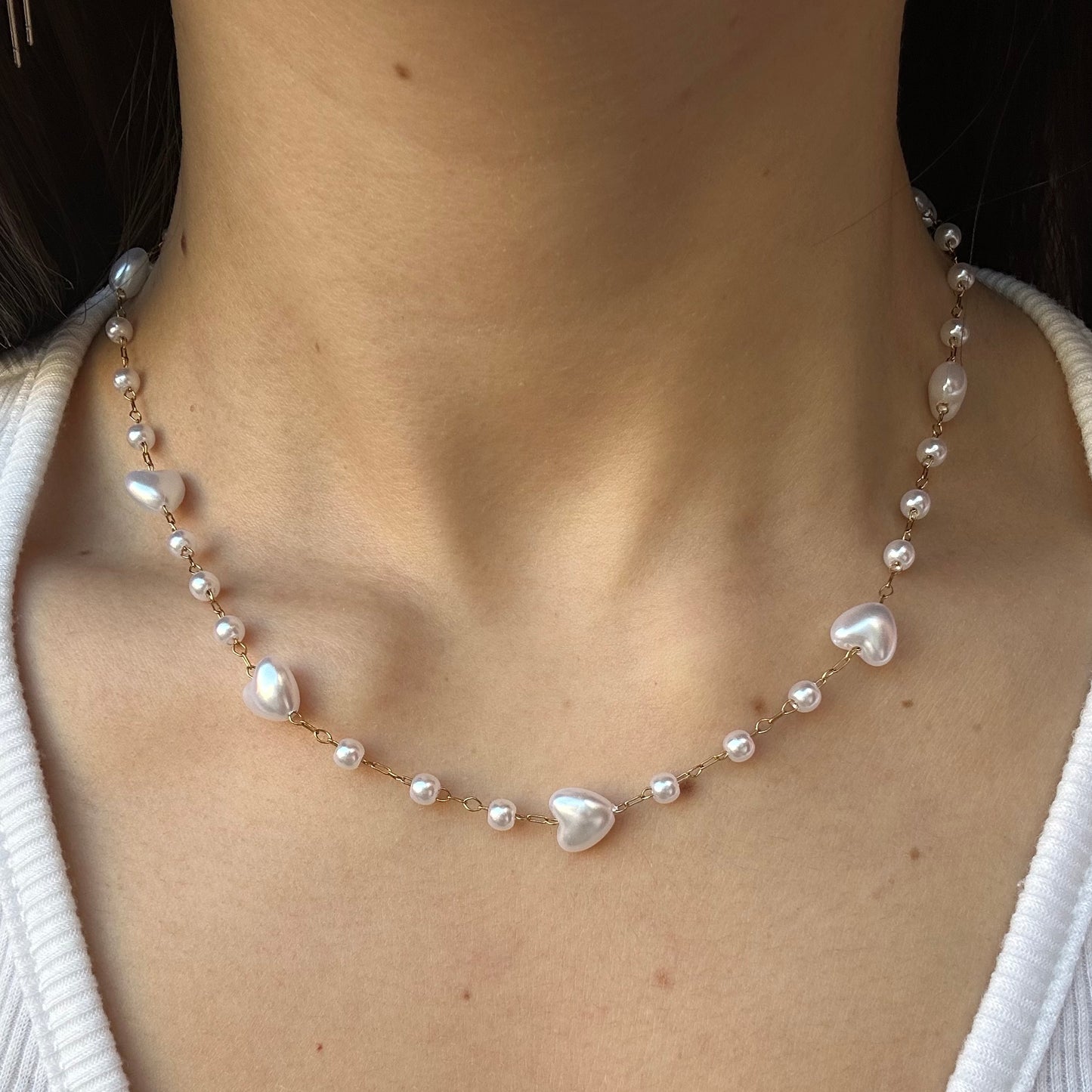 Collana Cuori di Perle