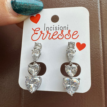 Orecchini Heart pendenti