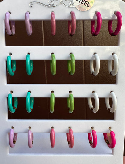Mono-orecchini Pastel Hoops