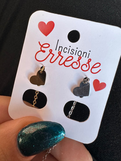 Mono-orecchini Niddle cuore (5 modelli)