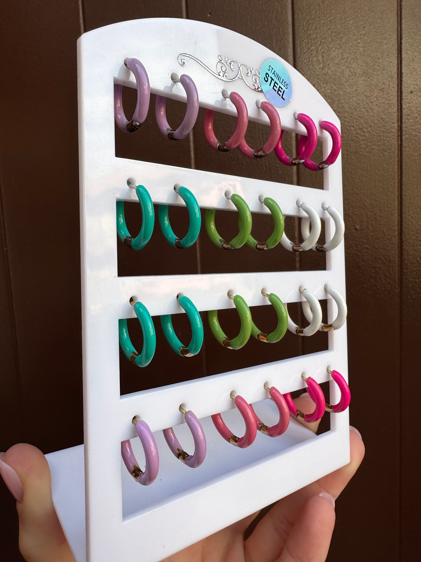 Mono-orecchini Pastel Hoops