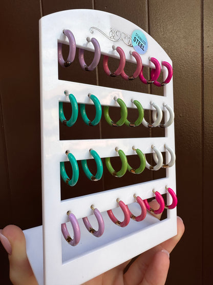Mono-orecchini Pastel Hoops