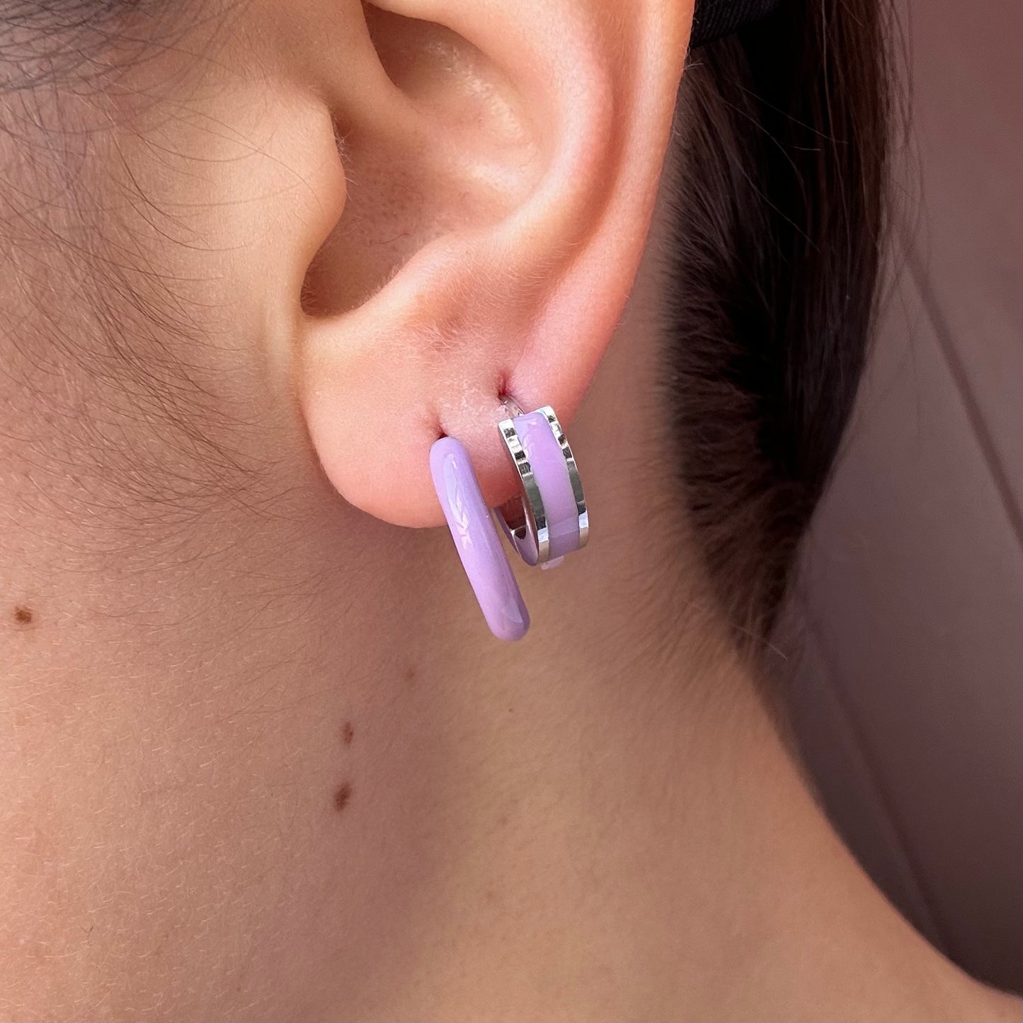 Mono-orecchini Pastel Hoops