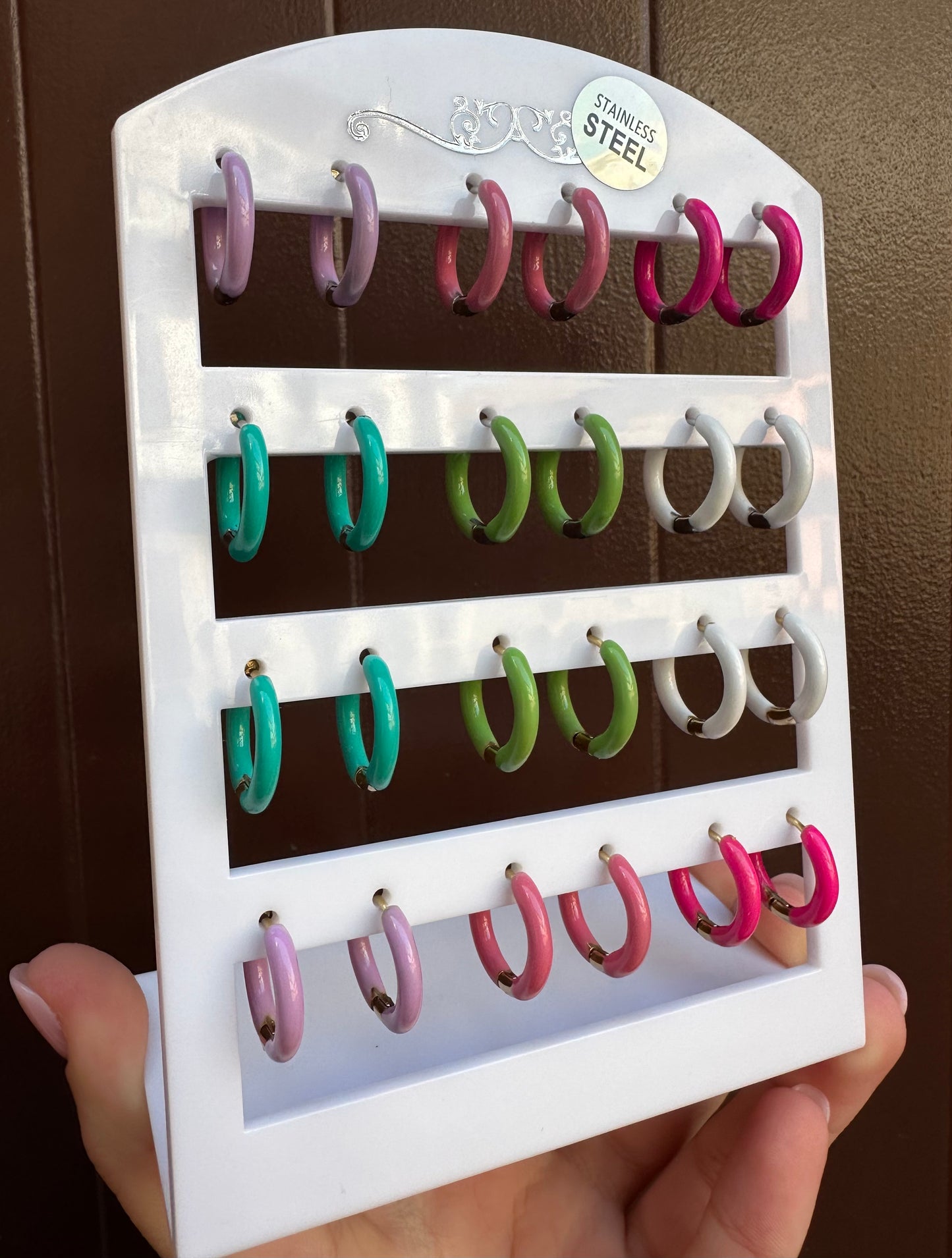 Mono-orecchini Pastel Hoops