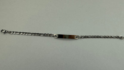 Bracciale Figaro Piastrina